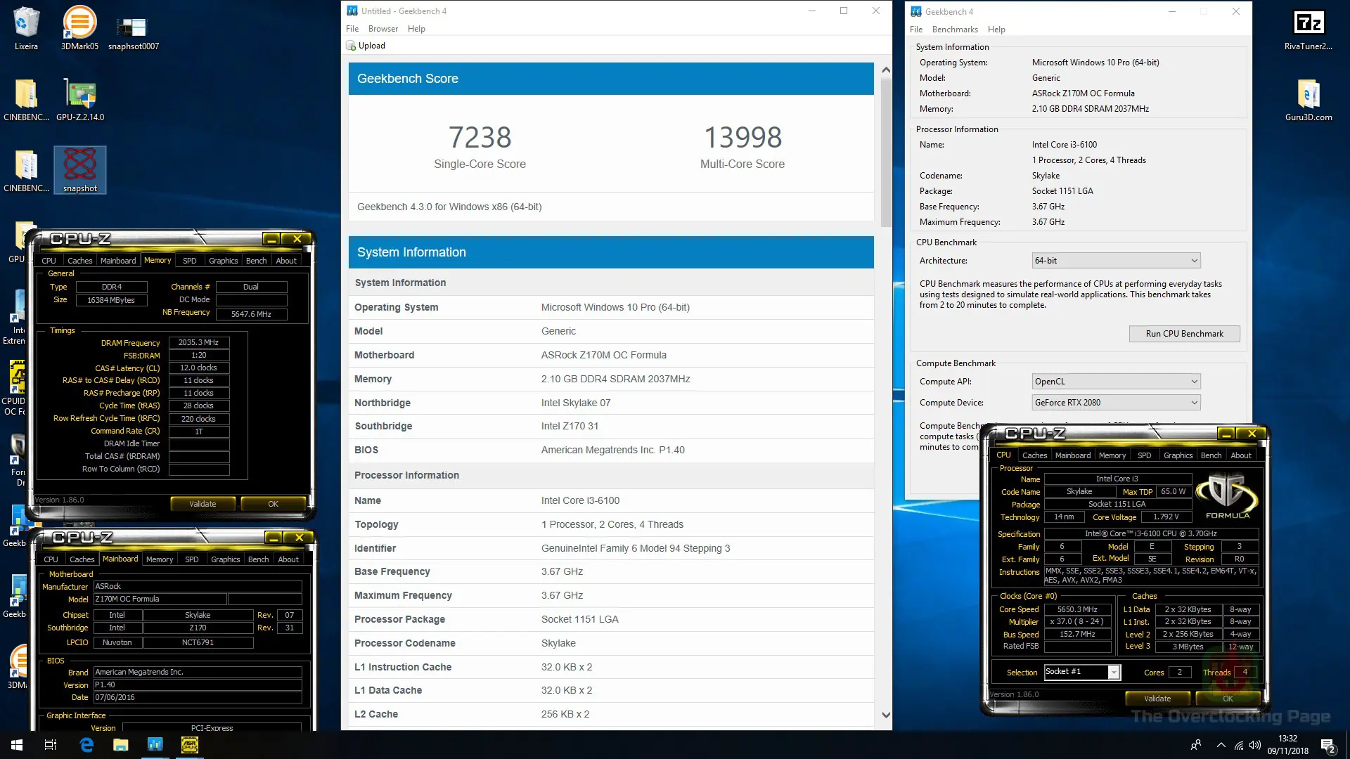 ASRock Z170M OC Formula e i3 6100: Apresentando a plataforma Intel da página! 18 geekbench4