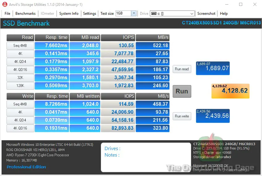 Review] SSD Crucial BX500 240GB - The Overclock Page