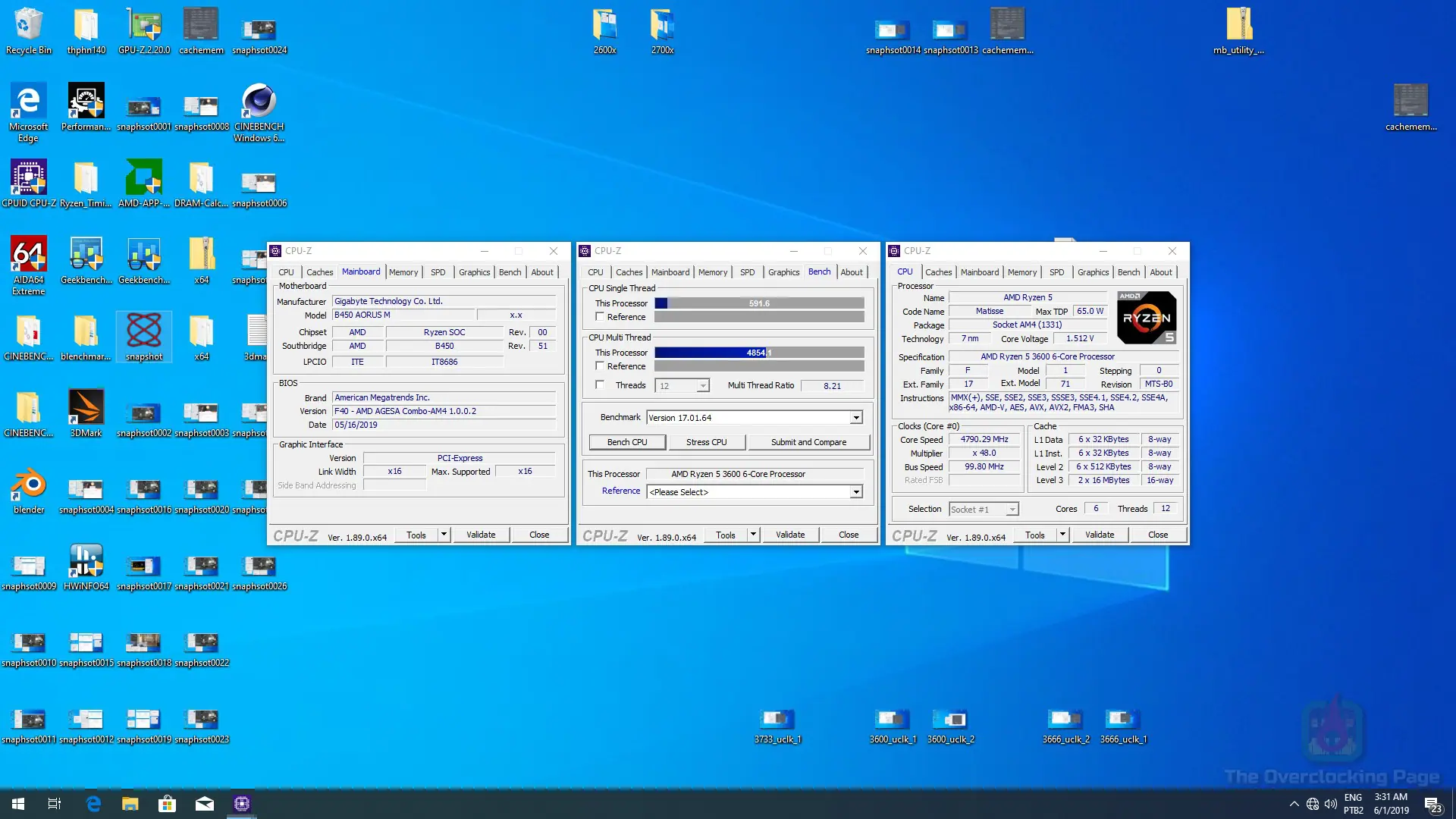 r5 3600 dice cpuz