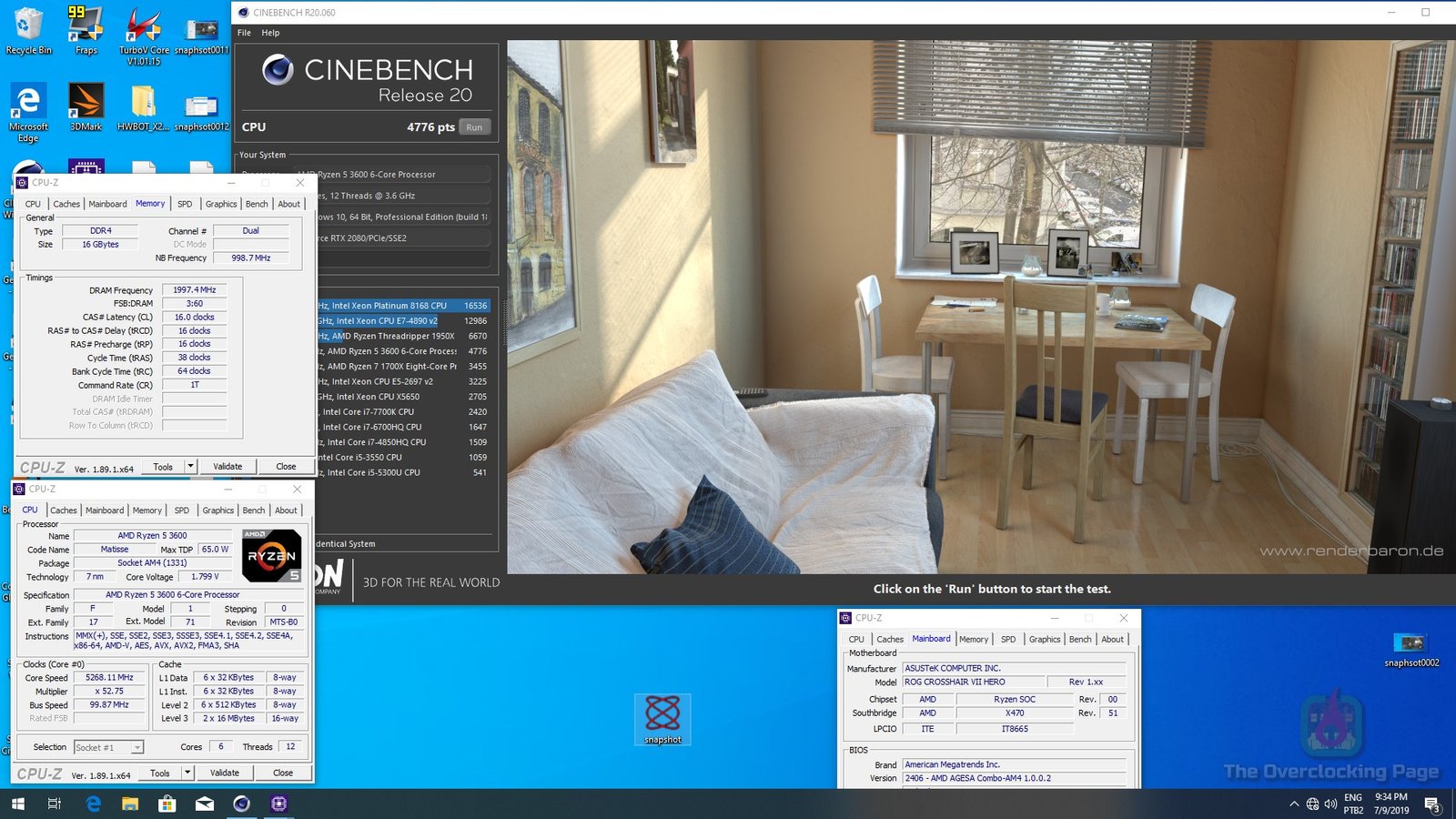Ryzen 5 3600 – Overclock extremo (LN2) e resultados 7 cine 20