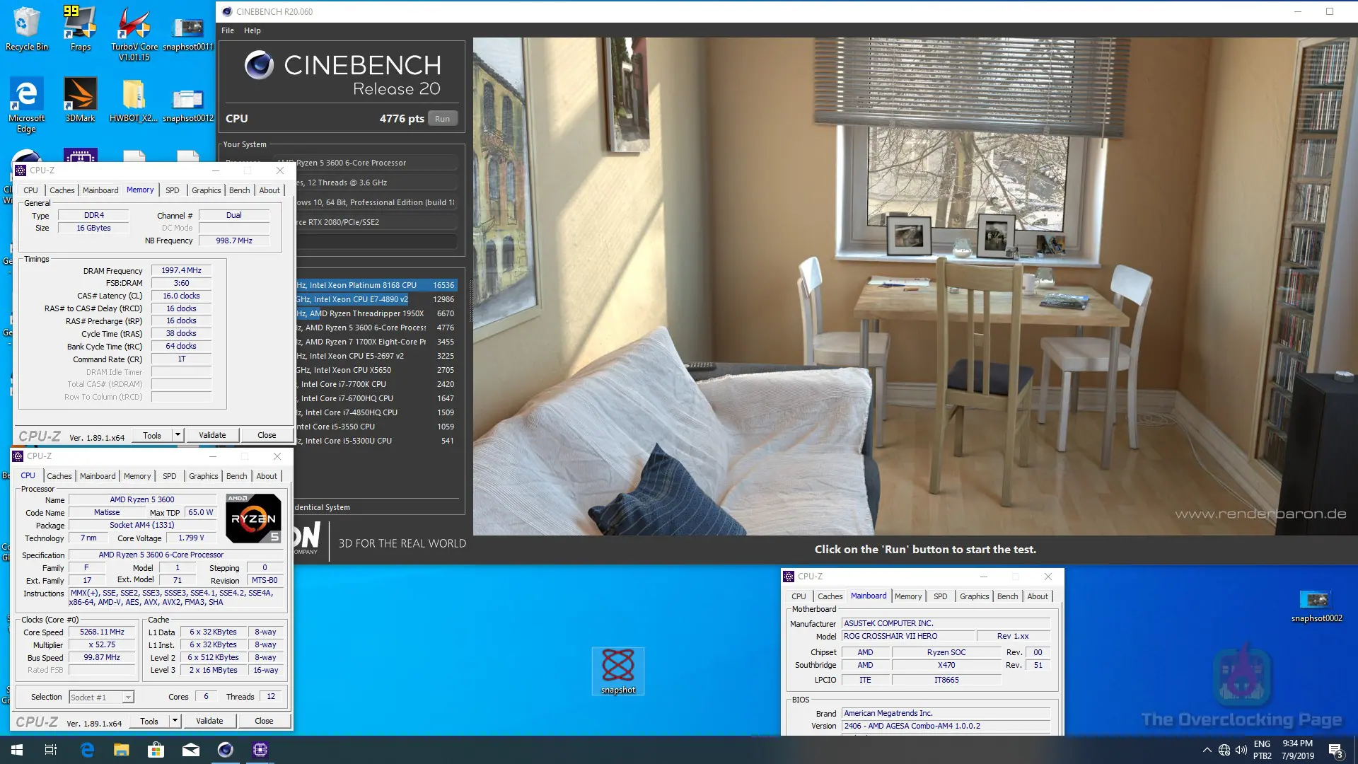 Ryzen 5 3600 – Overclock extremo (LN2) e resultados 7 cine 20