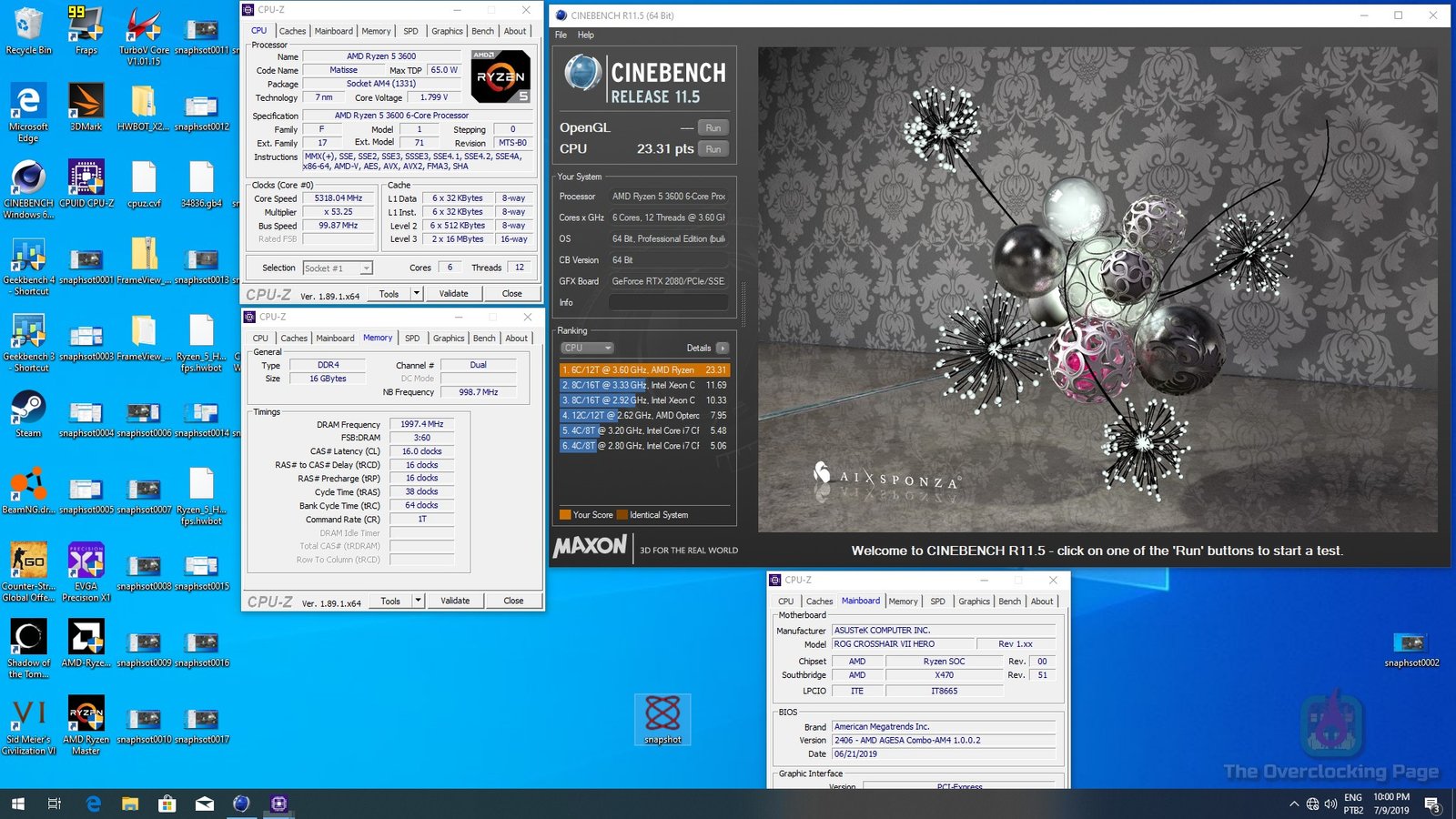 Ryzen 5 3600 – Overclock extremo (LN2) e resultados 8 cine r11 5
