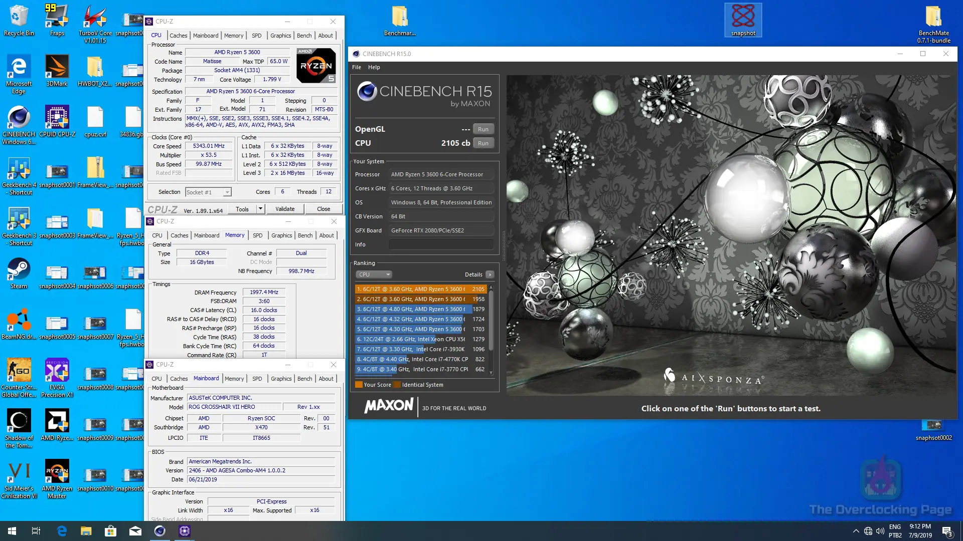 Ryzen 5 3600 – Overclock extremo (LN2) e resultados 9 cine r15