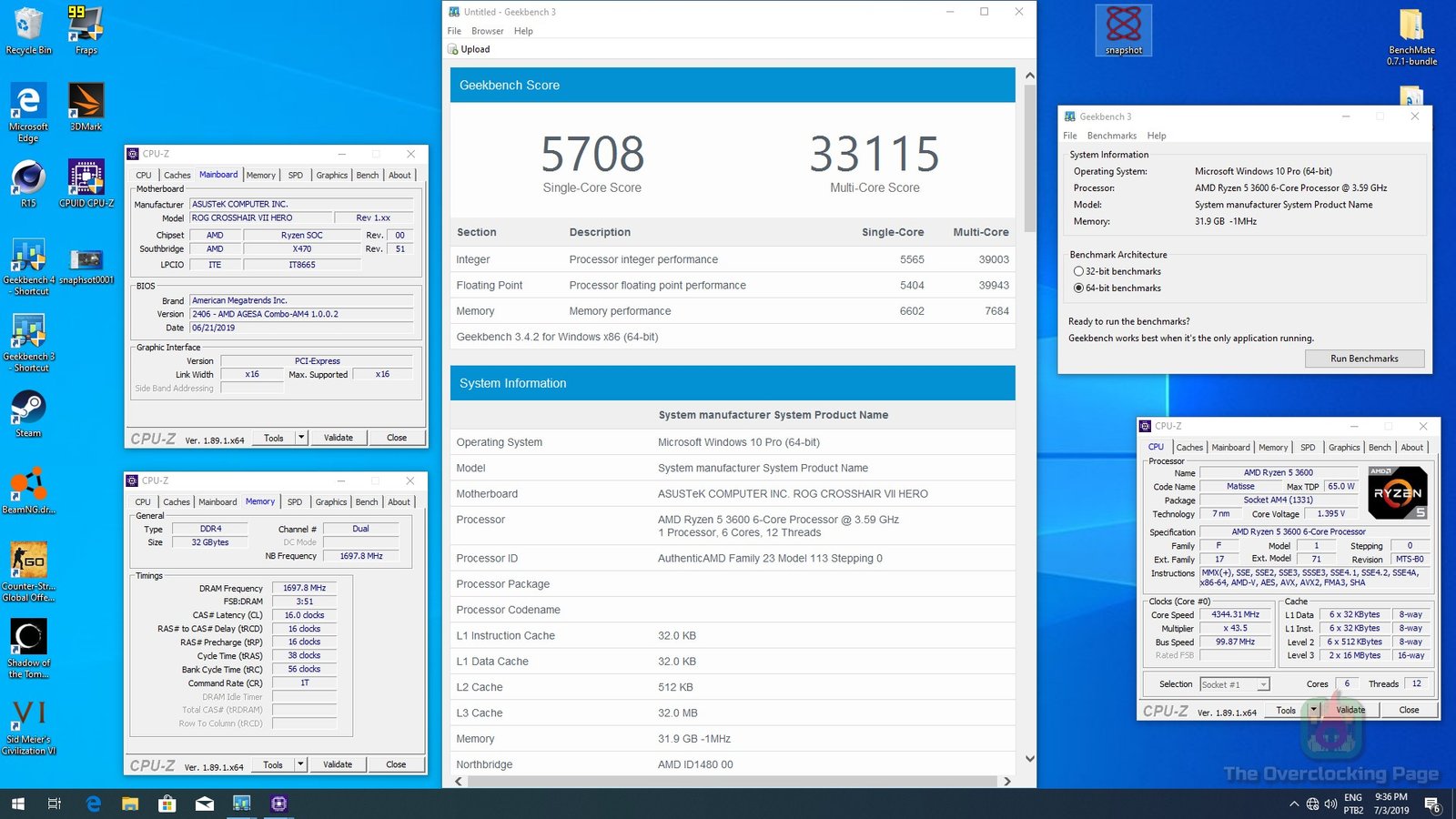 Ryzen 5 3600 - Arquitetura, resultados e overclock - Review 37 gb3 h2o