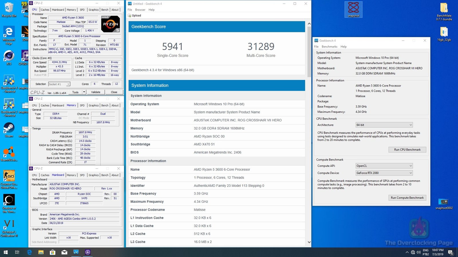 Ryzen 5 3600 - Arquitetura, resultados e overclock - Review 36 gb4 h2o