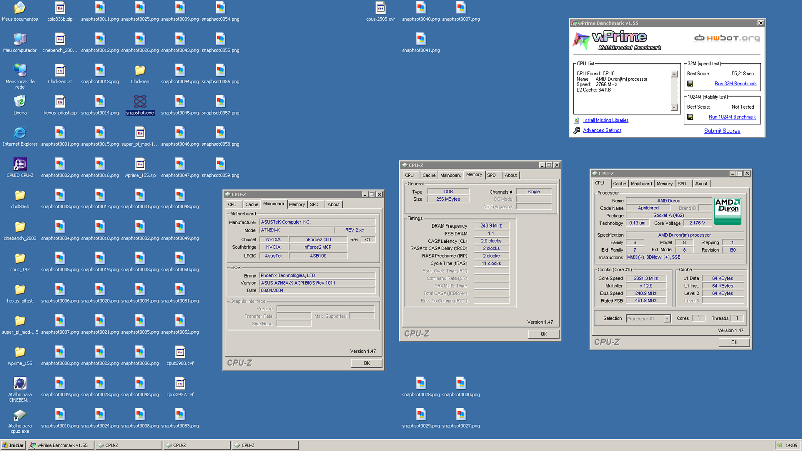 ASUS A7N8X-X + Athlon XP: Modificações e primeiros resultados – Parte II 17 snaphsot0060