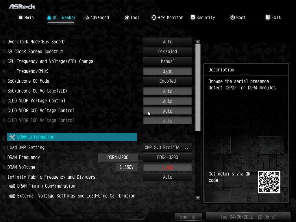 b450m steel legend ram voltage 1