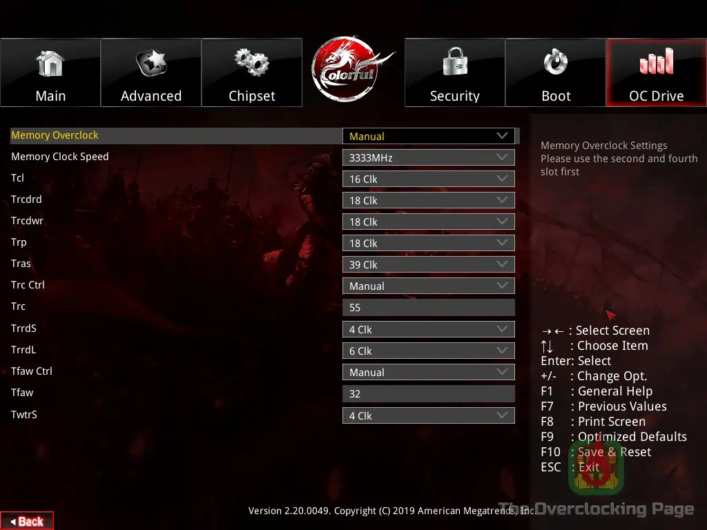 Colorful CVN X570 GAMING PRO V14 - Um update de bios e... Novidades? 4 memory configuration 00 03 45