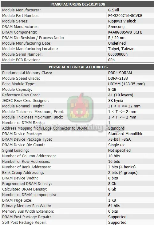 gskill ripjaws v 3200c16 spd 1