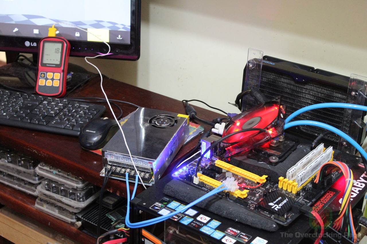 Athlon 3000G - Overclock usando pastilha peltier 7 3000g bancada 1