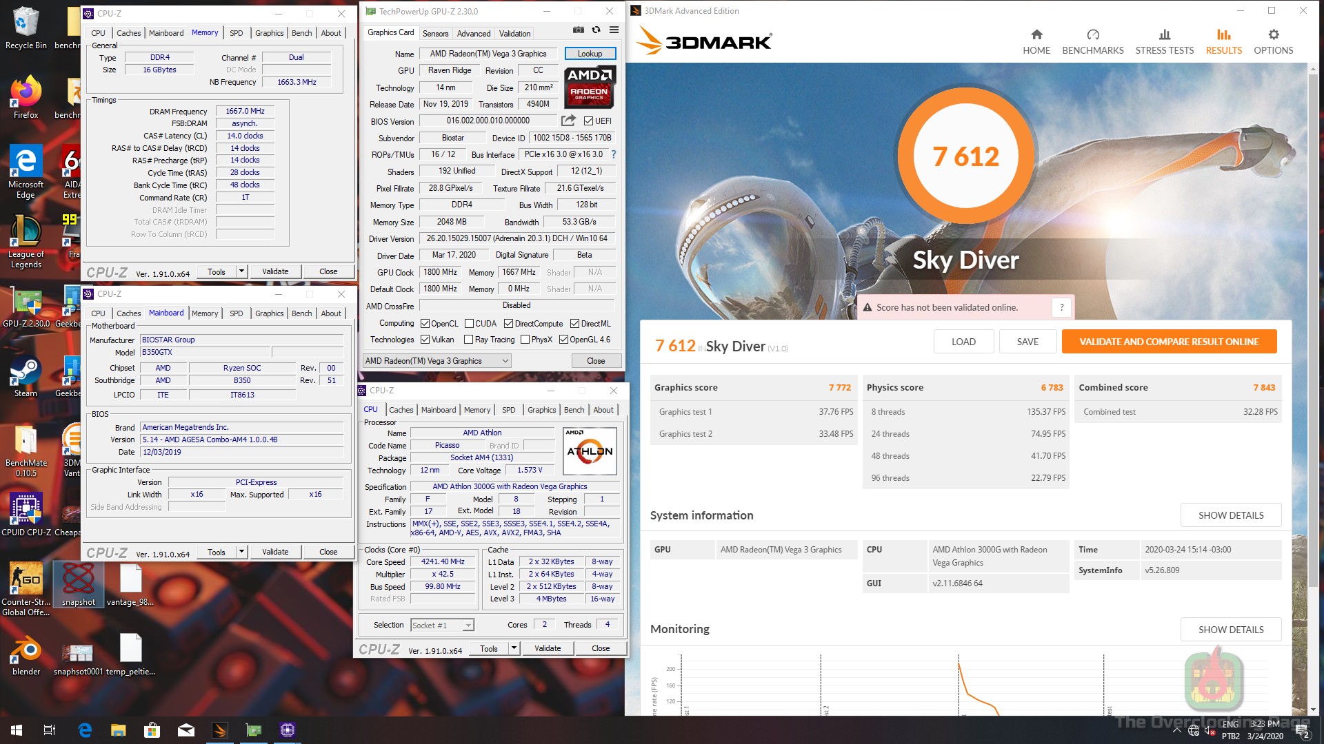 Athlon 3000G - Overclock usando pastilha peltier 10 3000g skydiver
