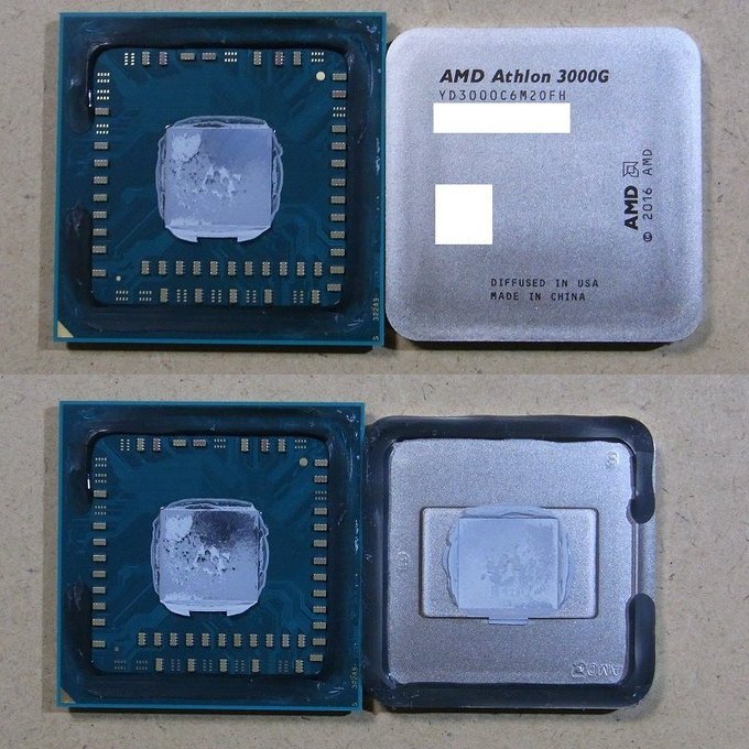 Athlon 3000G - Apresentação, testes e overclock 4 athlon 3000g delid