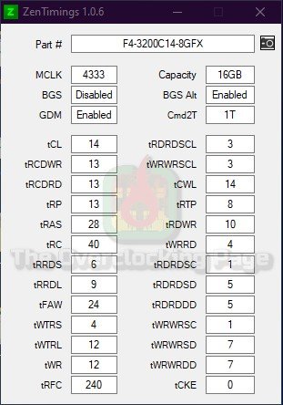 timings bdie benchmark