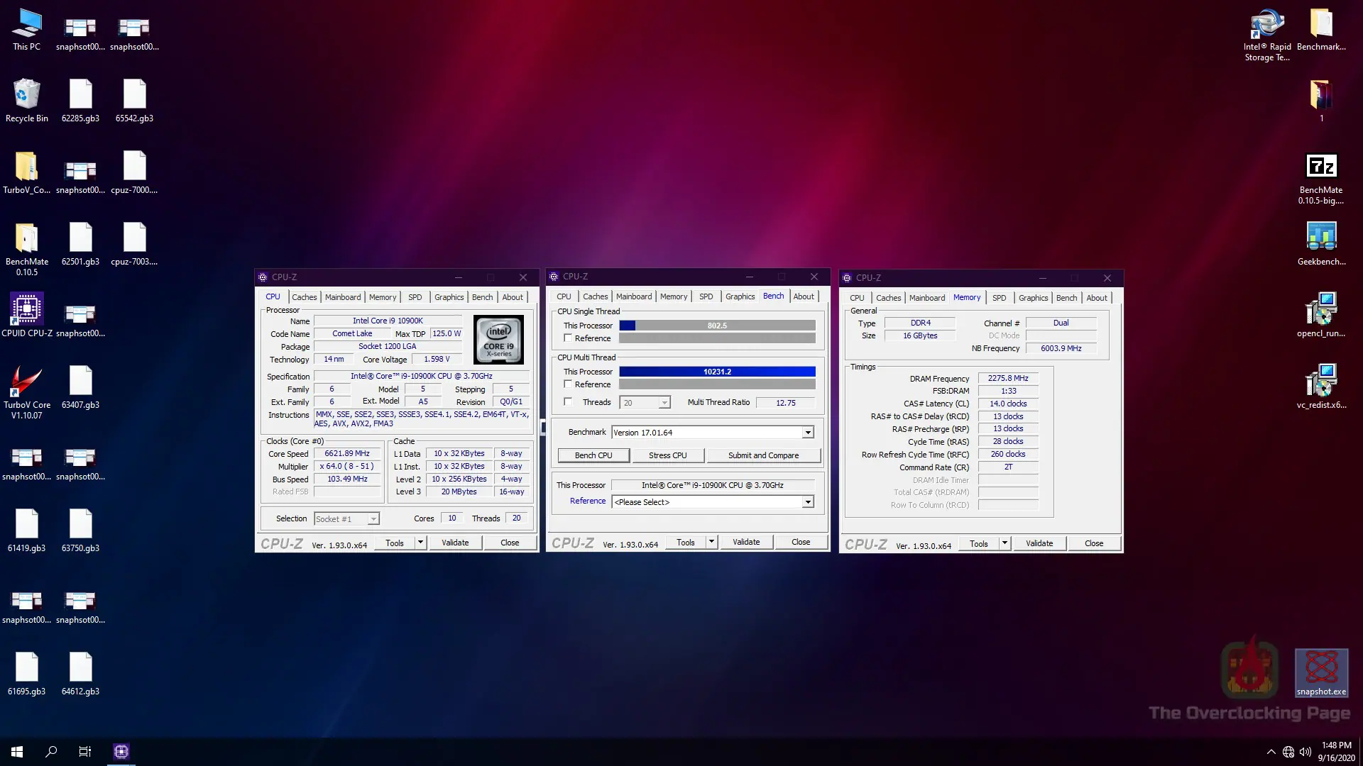 10900k ln2 cpuz