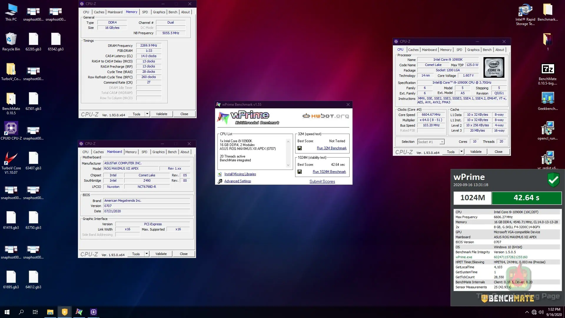 10900k ln2 wp1024m