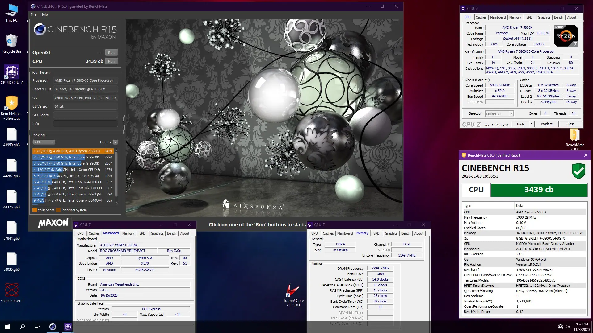 5800x r15 ln2 1