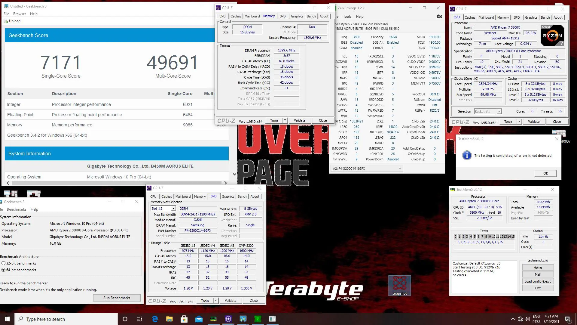 b450m aorus 16gb bdie