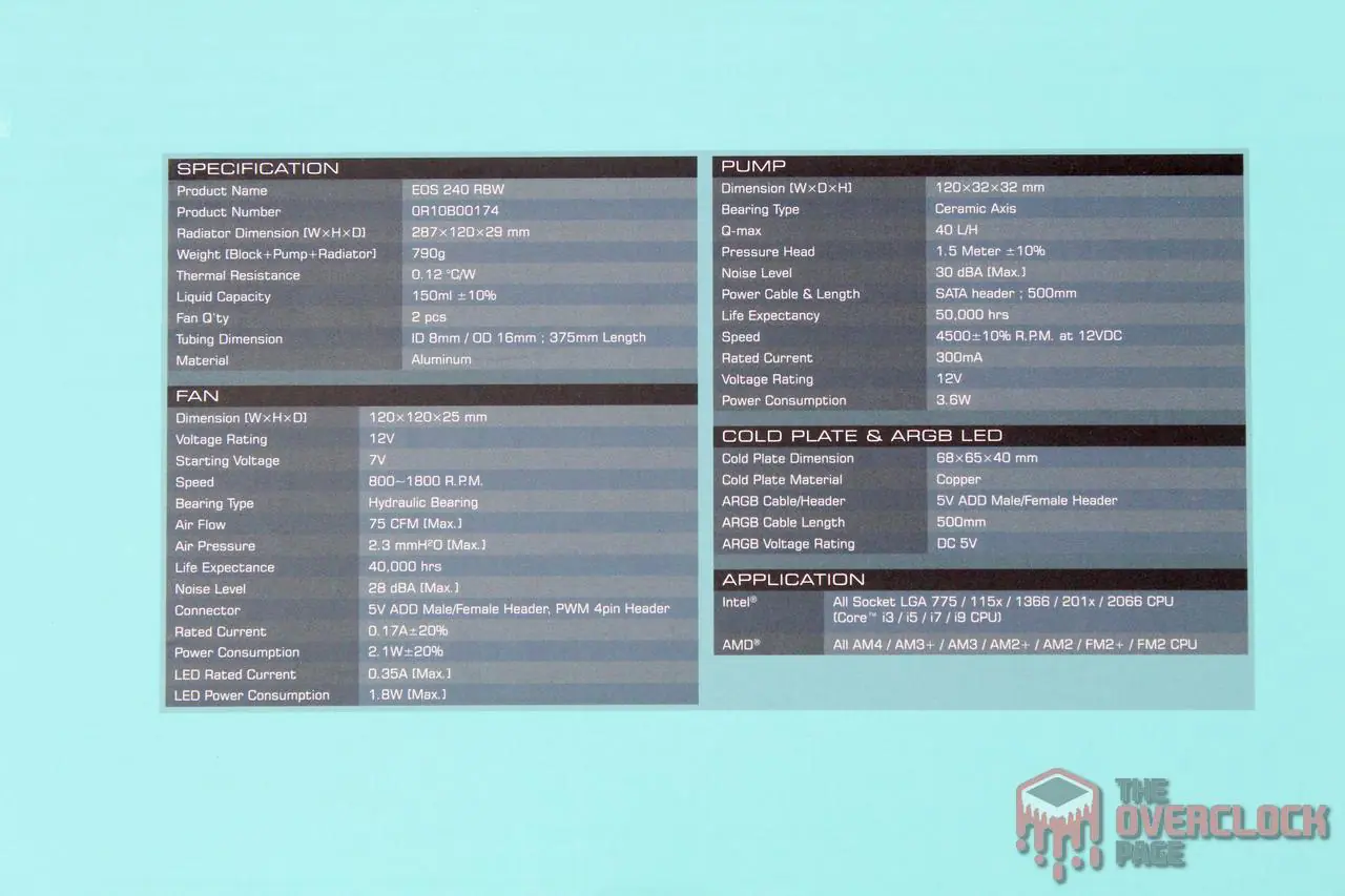 raijintek eos 240 specs