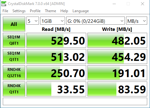 SSD SATA Netac N530S 240 GB - Análise, testes e resultados 17 netac n530s crystalmark