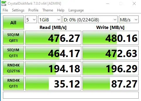 xraydisk 240gb crystalmark