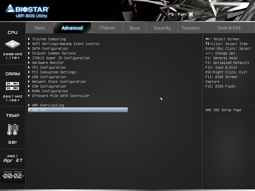 Placa-mãe Biostar B550MH – Análise, testes e resultados 37 b550mh uefi 6