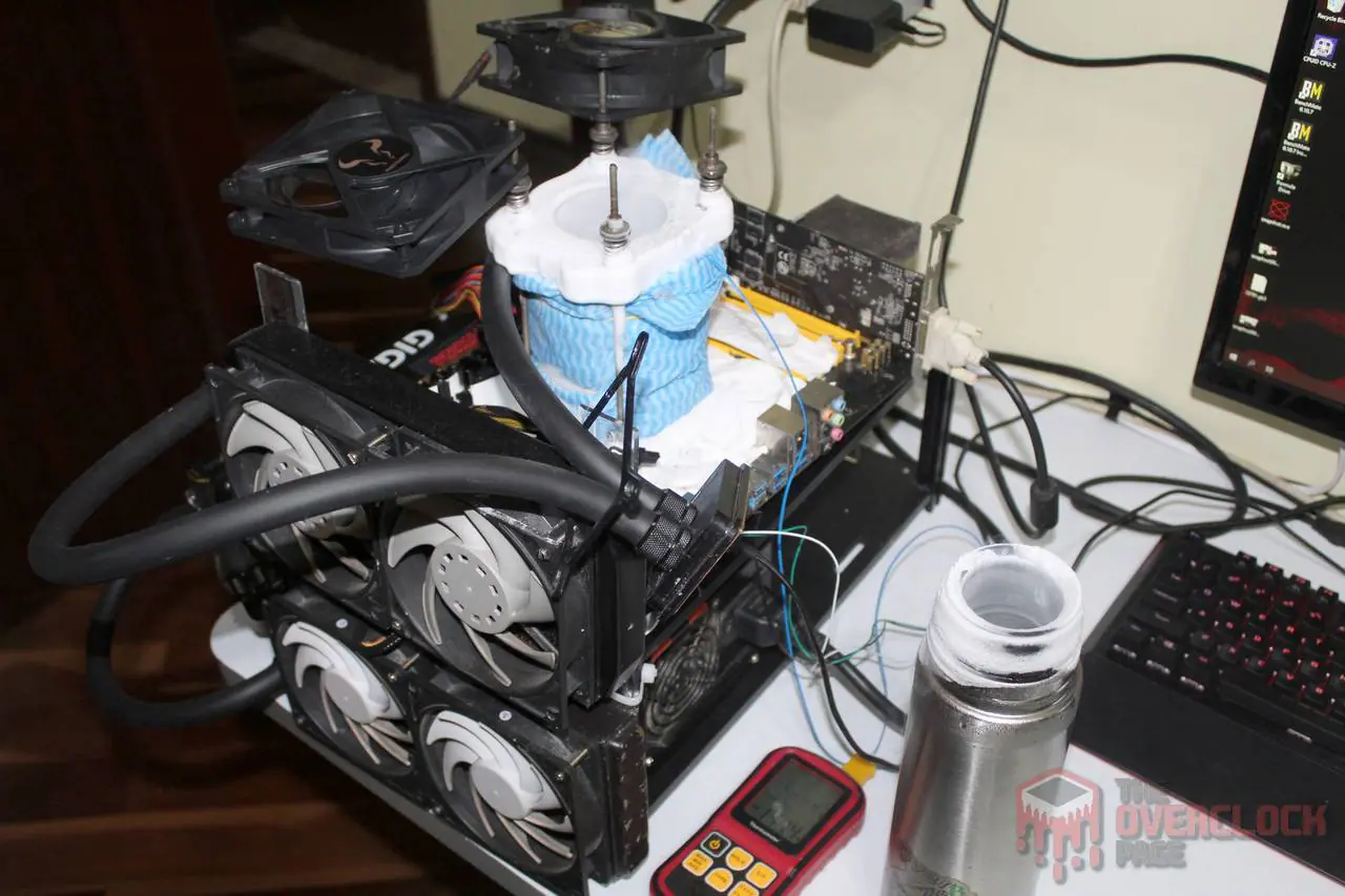 Overclock extremo (LN2) no Core i3 6100 - Experiência e resultados 20 i3 6100 bancada 2