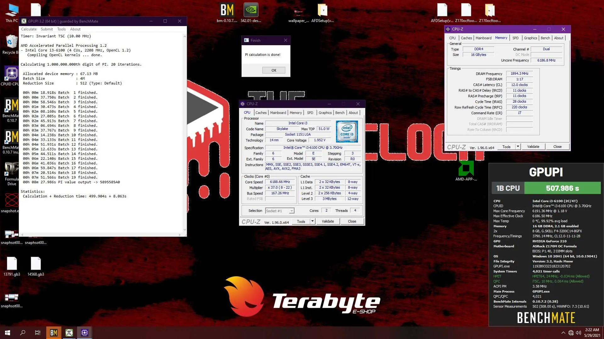 Overclock extremo (LN2) no Core i3 6100 - Experiência e resultados 14 i3 6100 gpupi1b