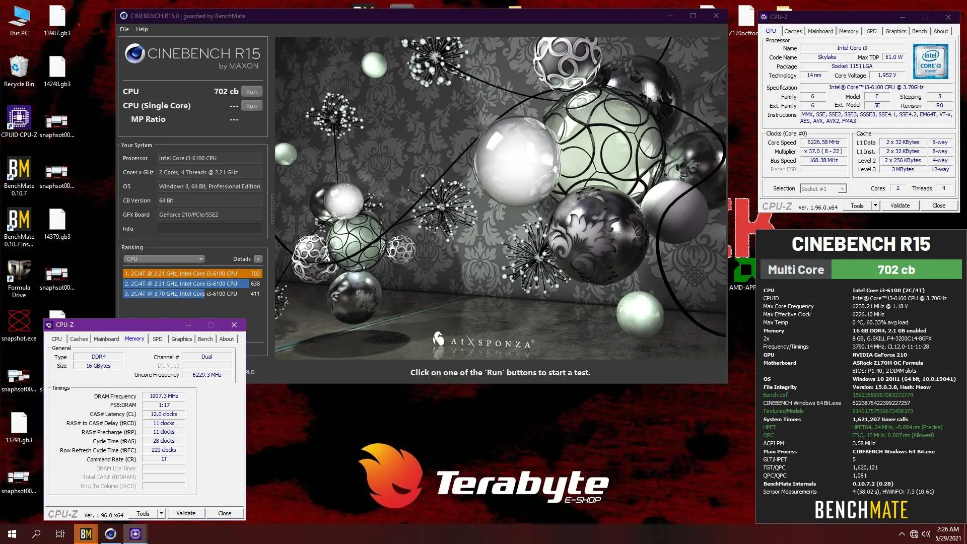 Overclock extremo (LN2) no Core i3 6100 - Experiência e resultados 15 i3 6100 r15