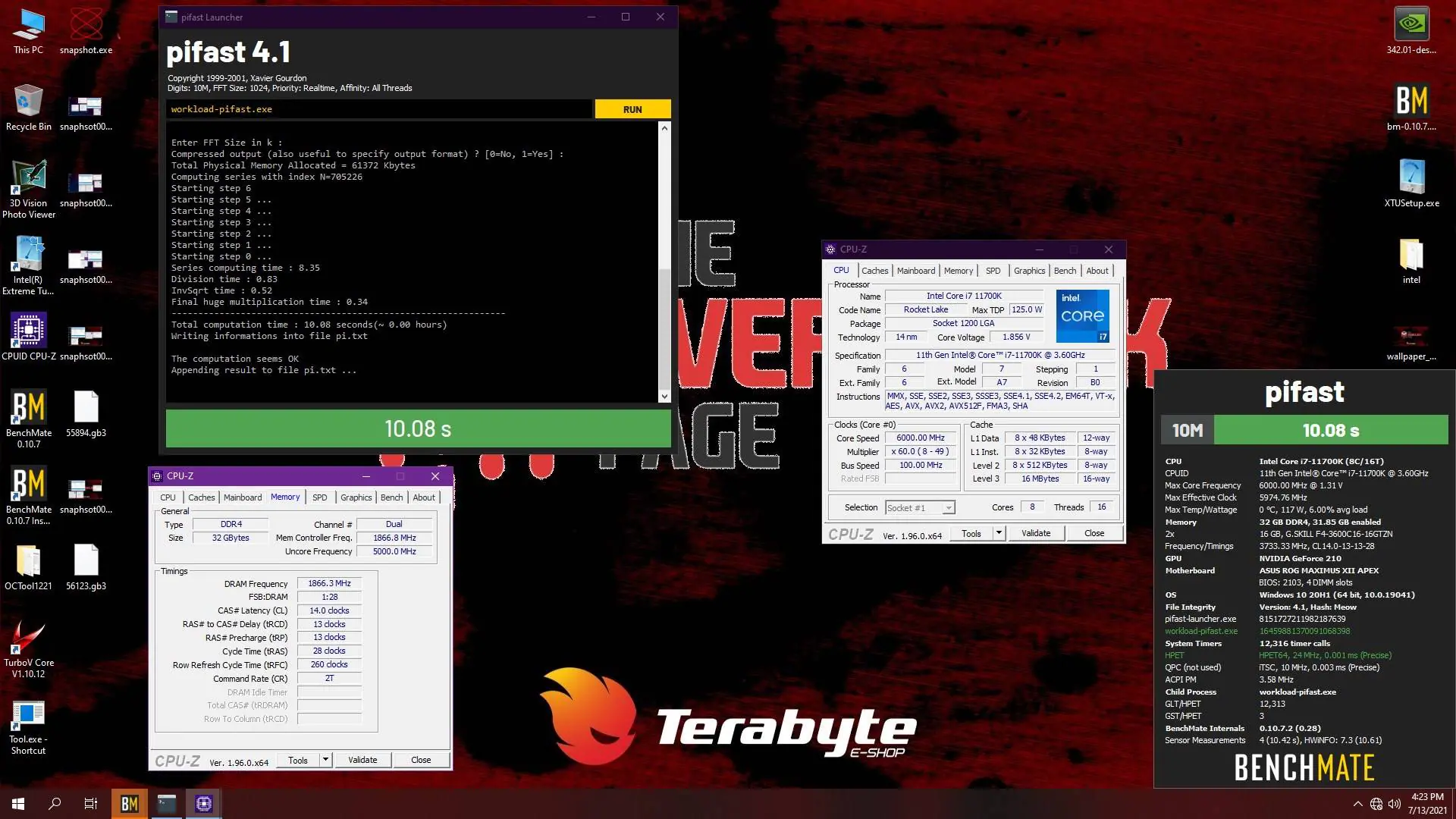 11700k ln2 pifast