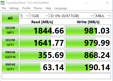 intel 660p 512gb crystalmark