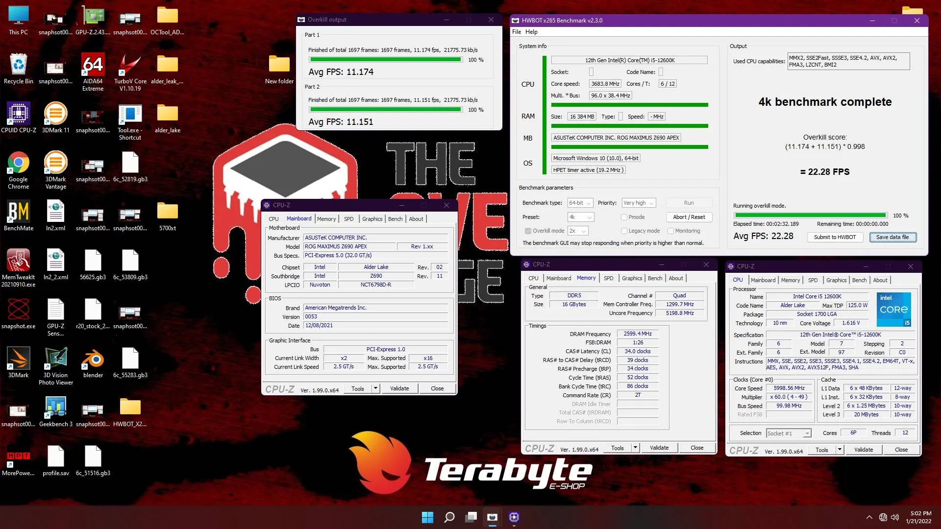 Overclock extremo (LN2) no i5 12600K - Experiência e resultados 8 12600k x265 6c