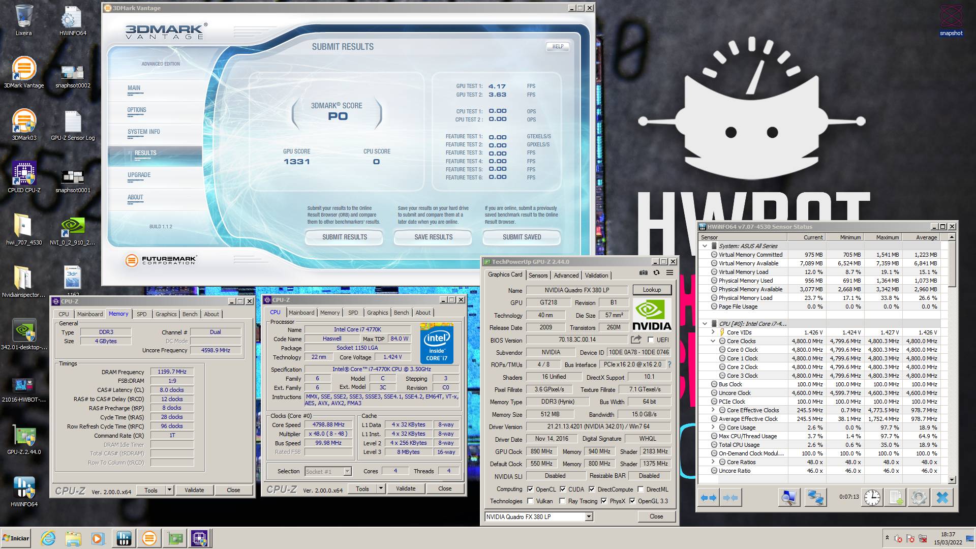 quadro fx380lp epower 3dmv