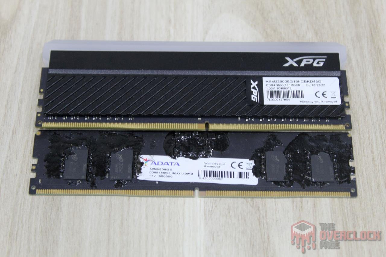 Tudo sobre as novas DDR5 - Testando um kit ADATA 4800C40 - Chip Micron 7 ddr4 vs ddr5