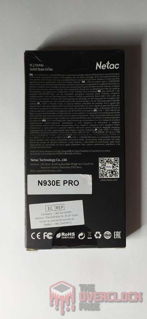 netac n930e pro 512gb caixa traseira