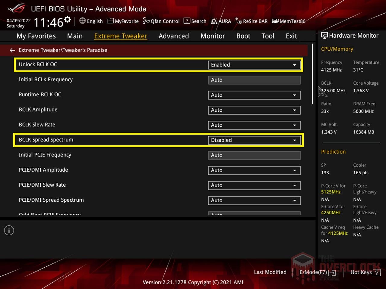 i3 12100F - Overclock non-K no Alder Lake - Primeiros testes e resultados 4 uefi oc non k 2