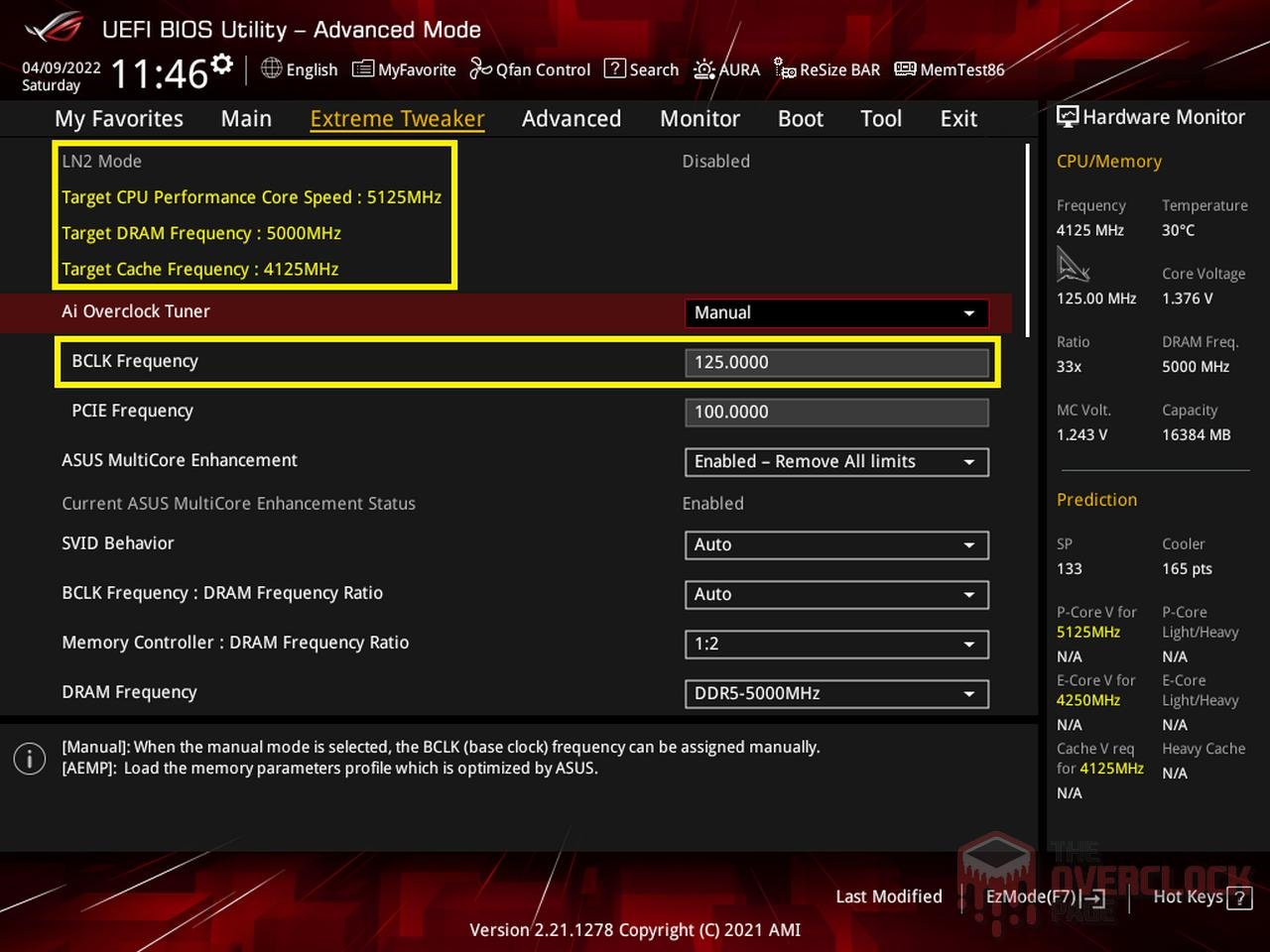 i3 12100F - Overclock non-K no Alder Lake - Primeiros testes e resultados 5 uefi oc non k 3 1
