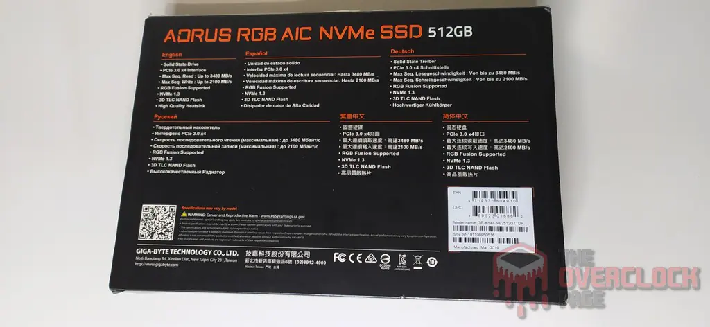 aorus rgb aic nvme ssd 512gb caixa traseira 1