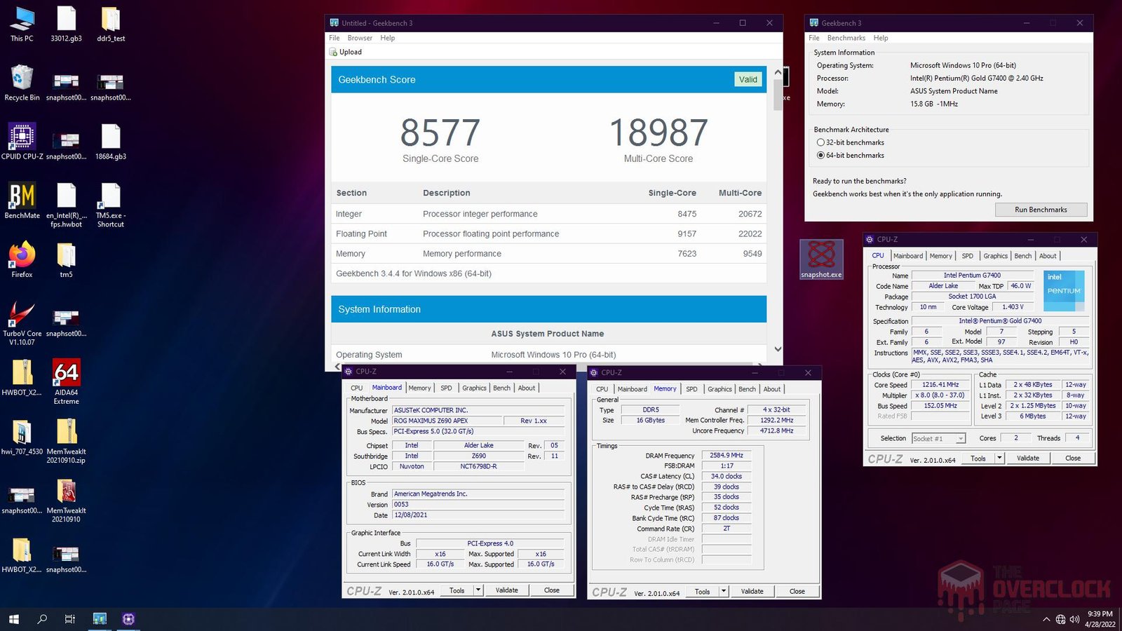 Overclock no Pentium Gold G7400 - 5.6 GHz e subindo? 5 g7400 gb3 1