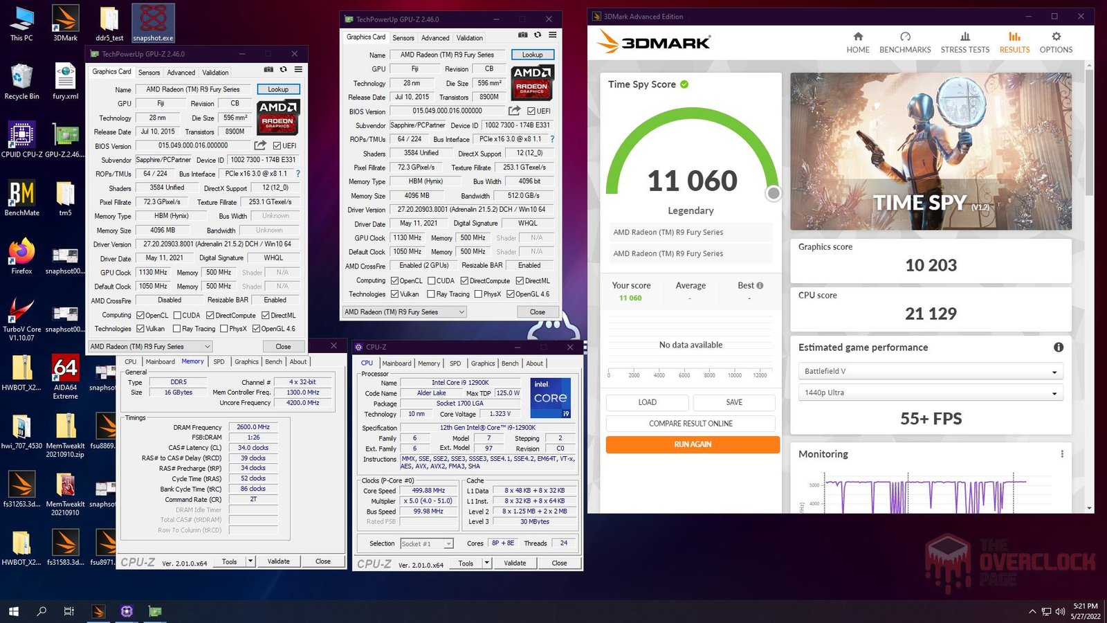 Fúria em dose dupla! - Benchmarks e overclock no Crossfire de Radeon R9 Fury! 18 r9 fury cf timespy