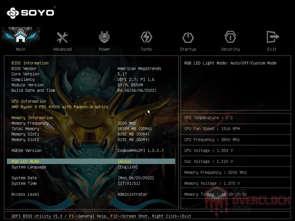 soyo sy yl b550m bios 1