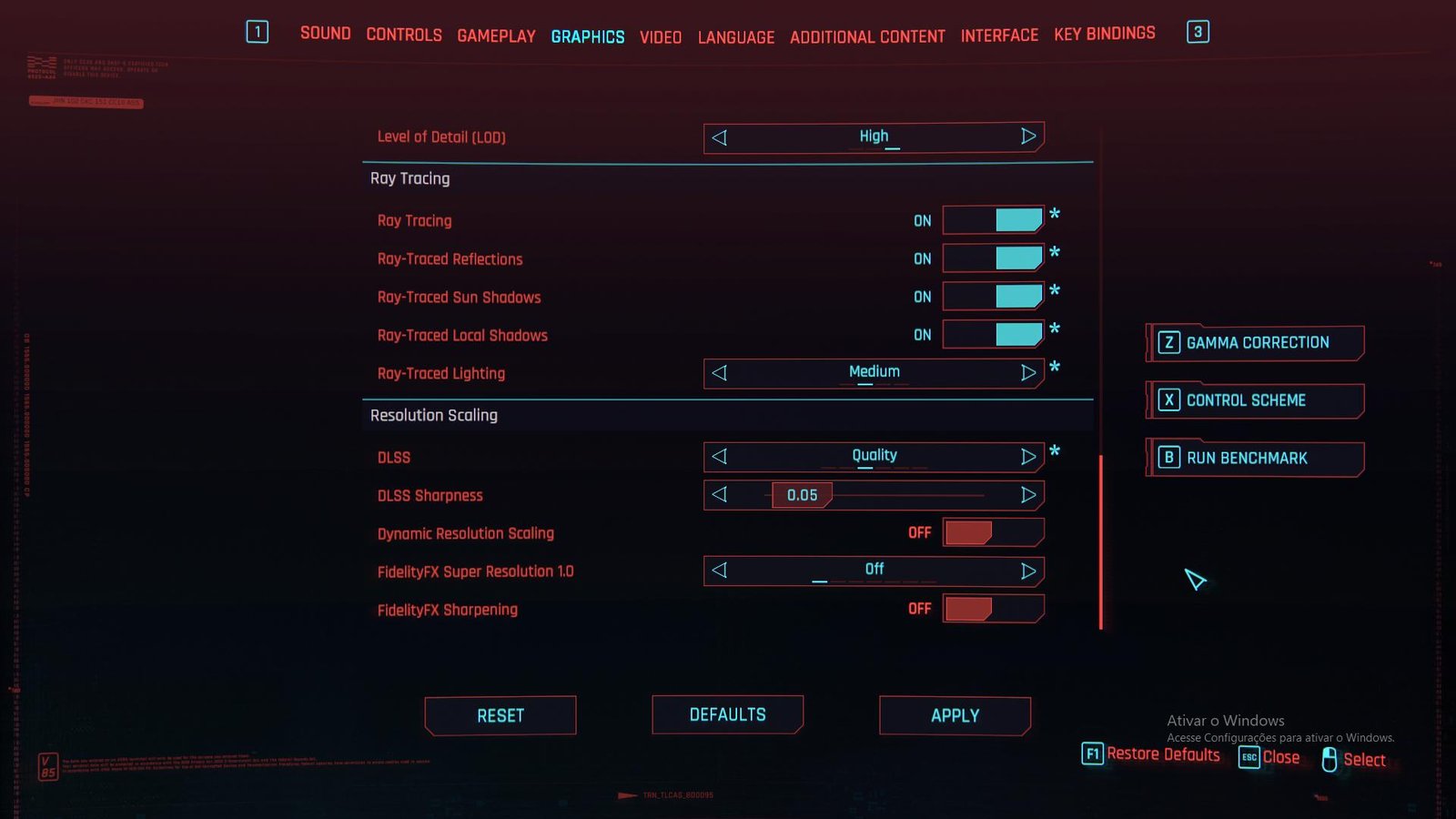 GIGABYTE RTX 3050 Gaming OC - Testamos uma das poucas versões triple-fan disponíveis para esse modelo! 26 cp2077 rt settings