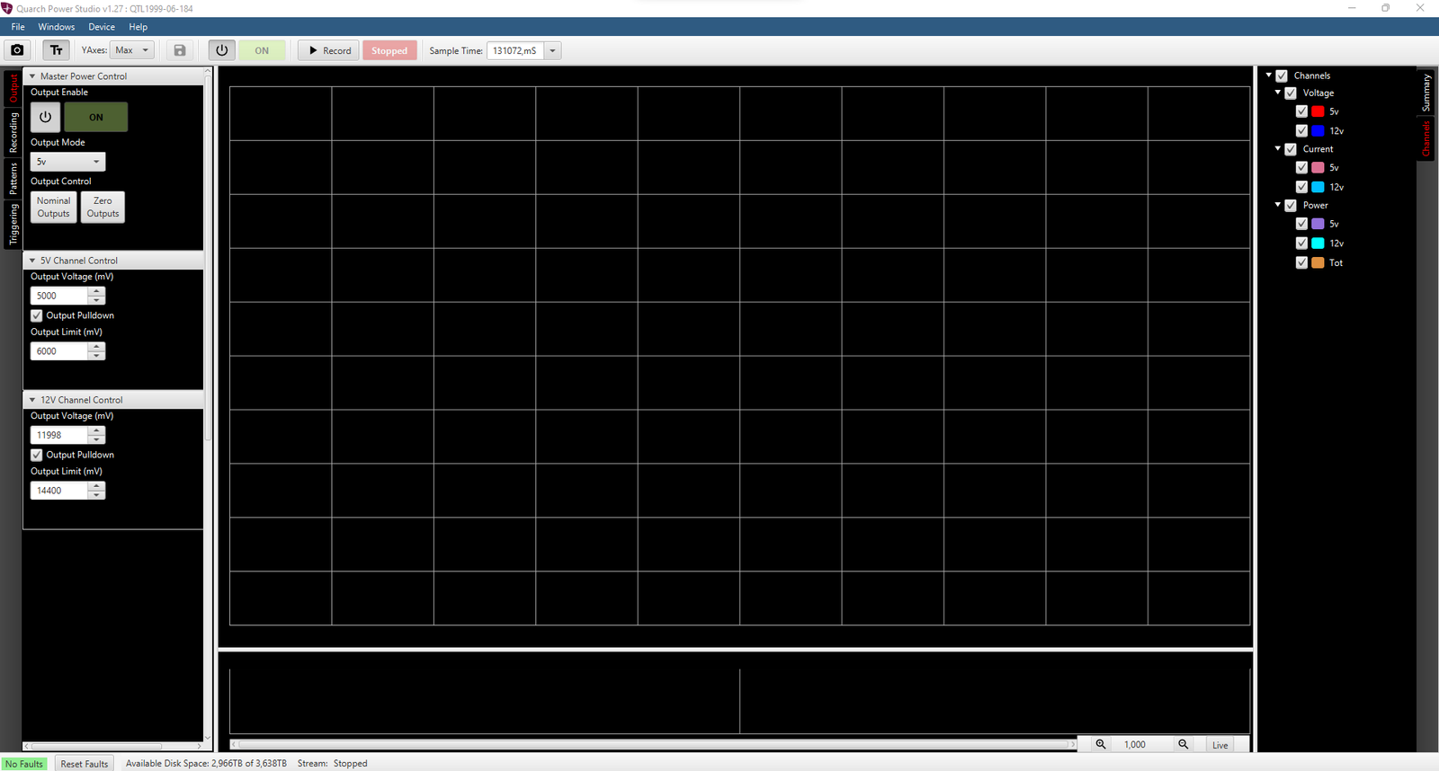 quarch power studio ouput