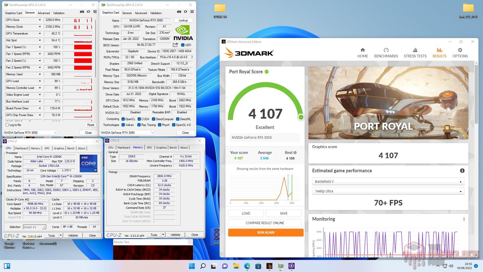GIGABYTE RTX 3050 Gaming OC - Testamos uma das poucas versões triple-fan disponíveis para esse modelo! 38 rtx 3050 port royal