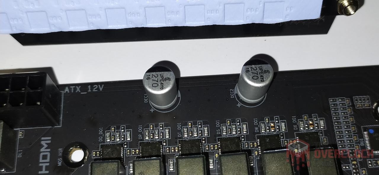 gigabyte x570s aorus elite ax capacitores de entrada vrm 2