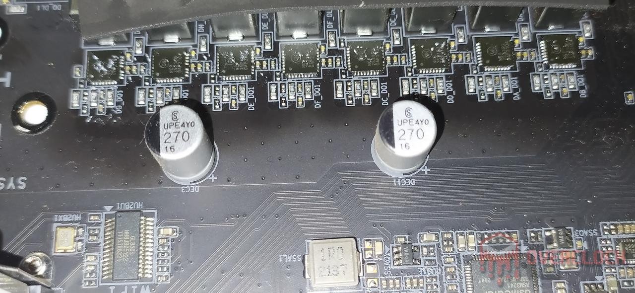 gigabyte x570s aorus elite ax capacitores de entrada