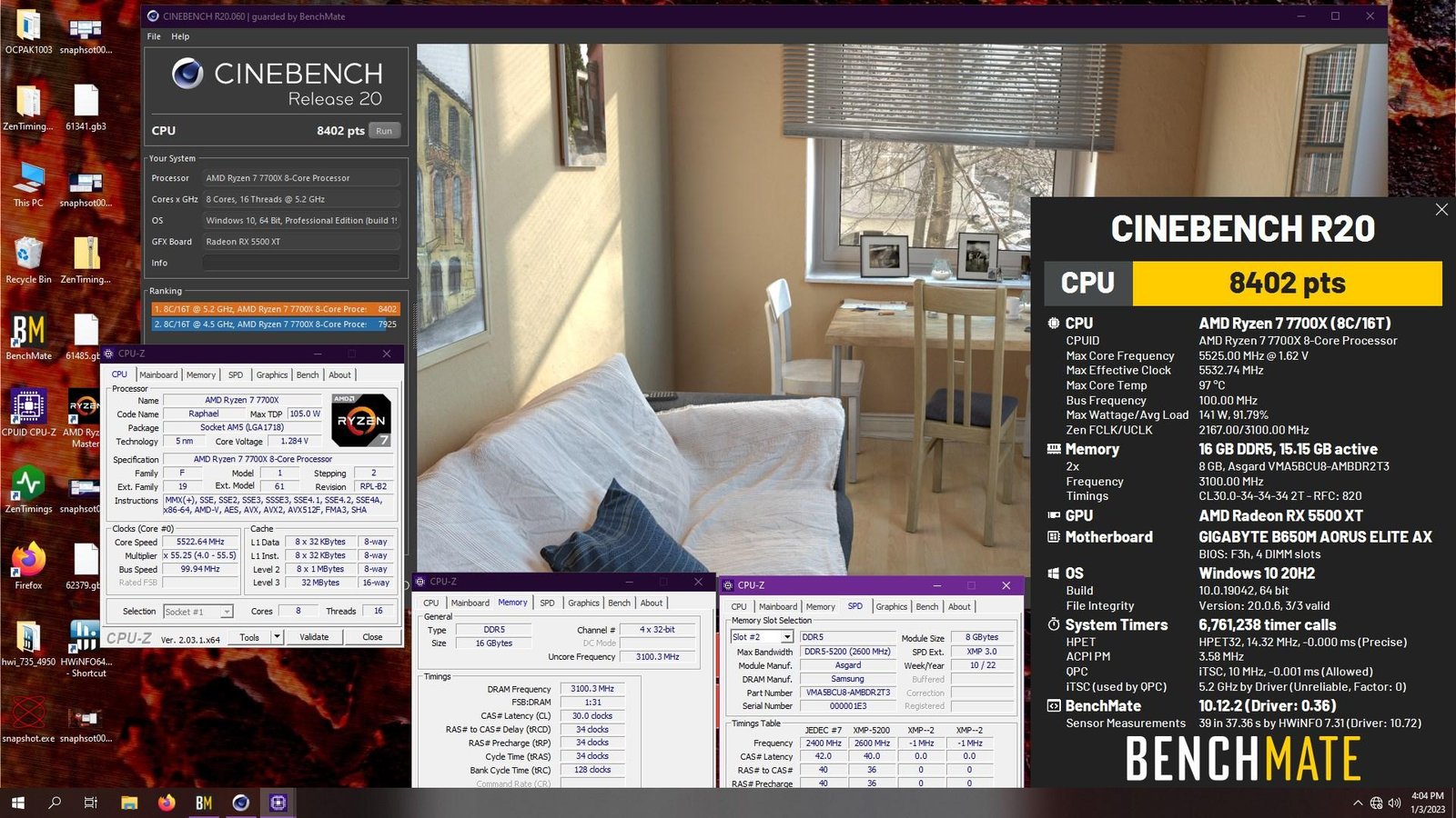 7700x cinebench r20