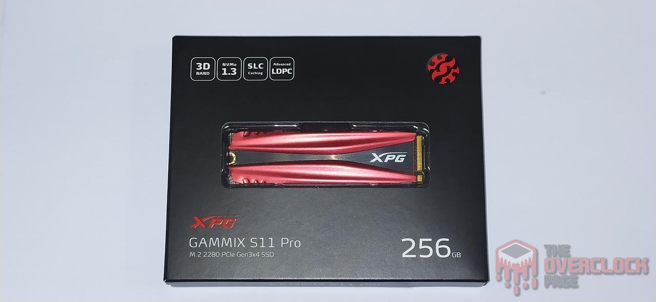 ssd xpg gammix s11 pro 256gb caixa frontal
