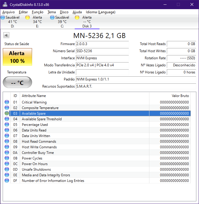 SSDs do AliExpress - O problema de Firmware "MN-5236" e sua possível solução. 5 4