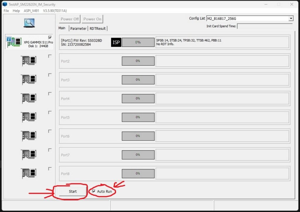 SSDs do AliExpress - O problema de Firmware "MN-5236" e sua possível solução. 16 MPTool main page 1