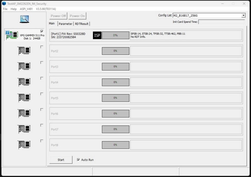 SSDs do AliExpress - O problema de Firmware "MN-5236" e sua possível solução. 13 MPTool main page
